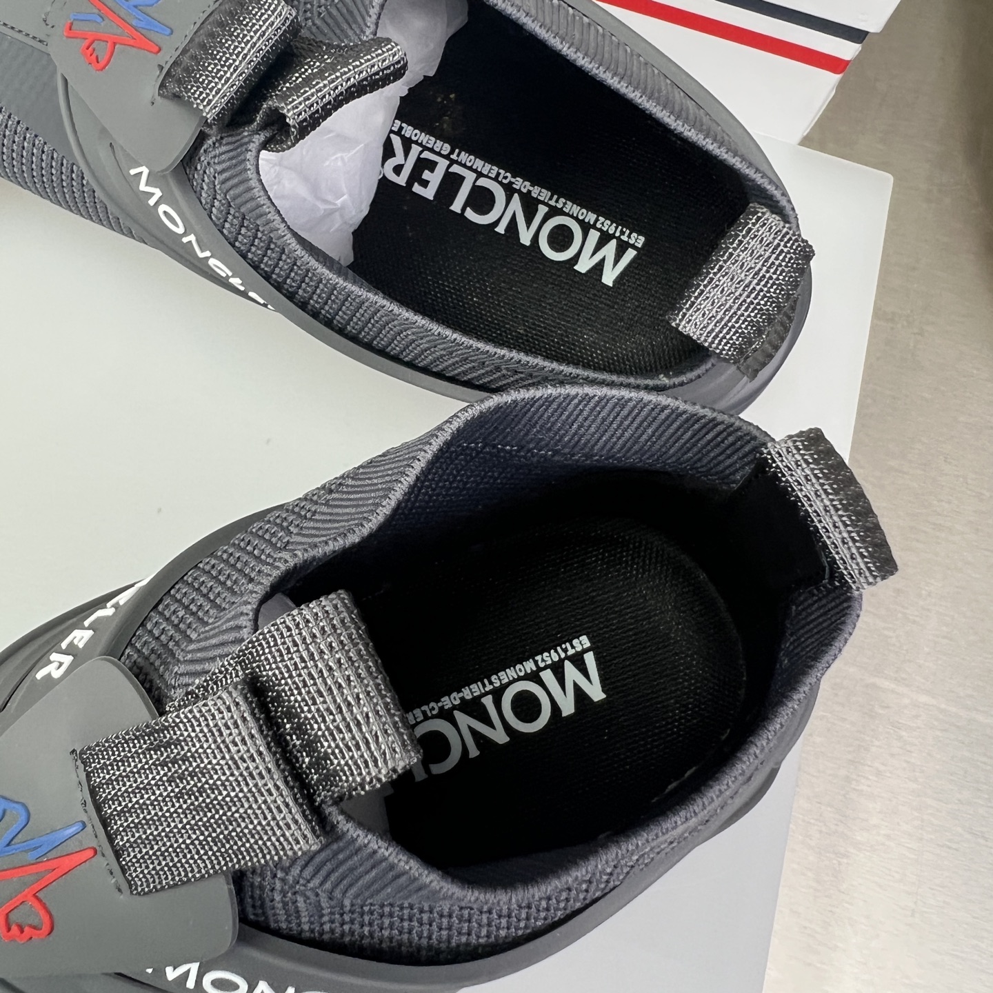 Moncler Men's Gray Knit High-Top Sneakers, Breathable and Comfortable 7 i1745234243278 7553 0 6