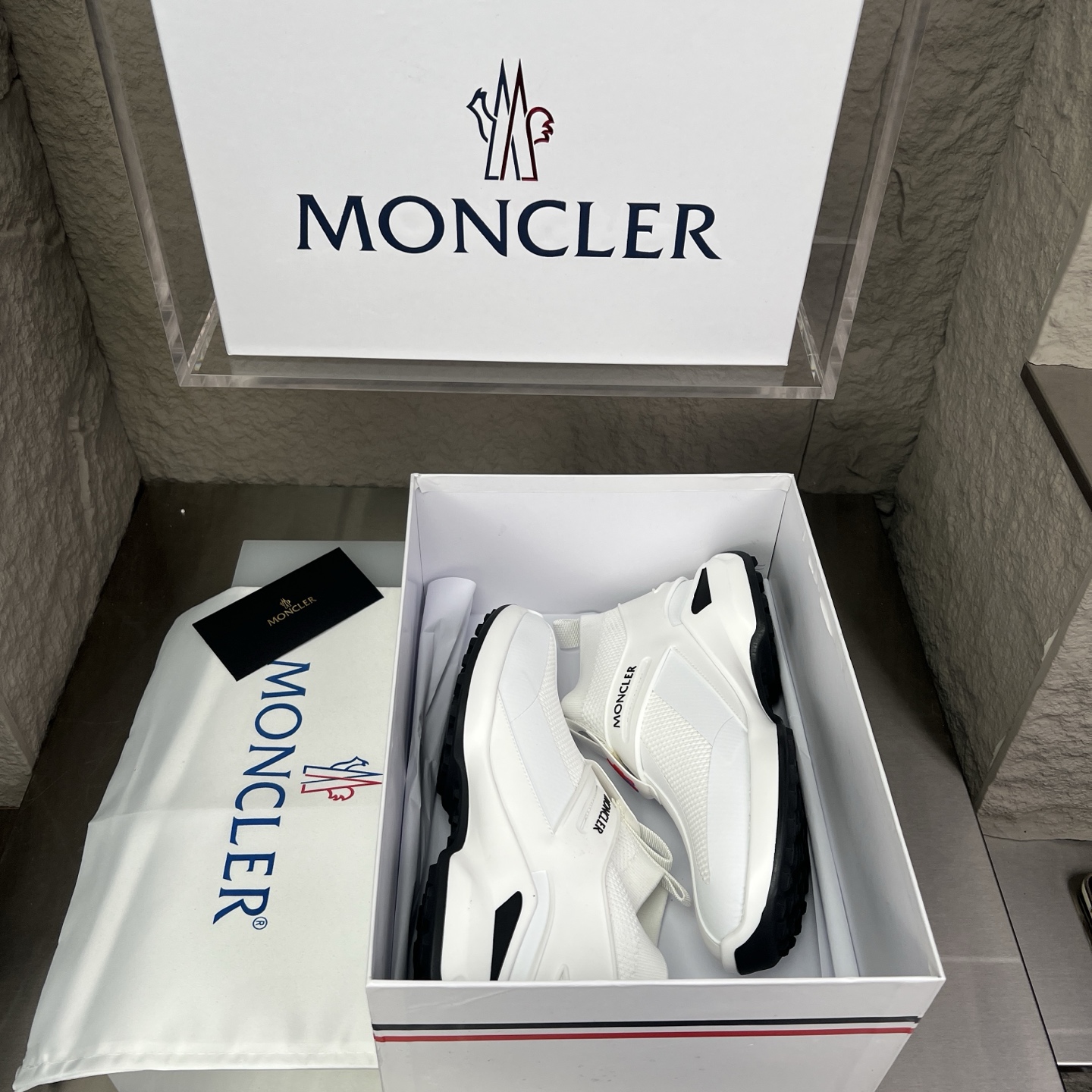Moncler Men's White Sneakers Breathable Casual Shoes Size 39-44 EU 2 i1745234289458 7161 0 1