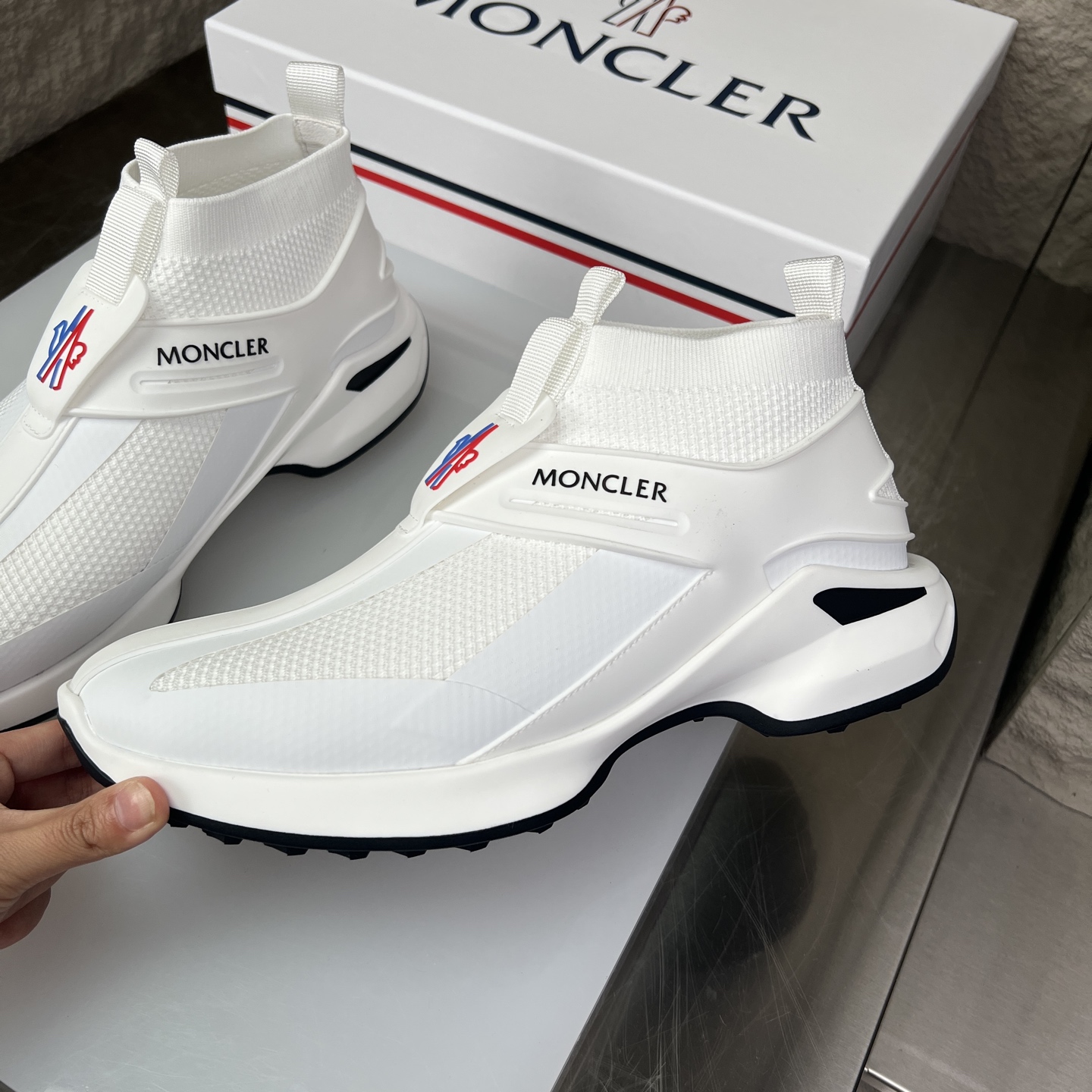 Moncler Men's White Sneakers Breathable Casual Shoes Size 39-44 EU 4 i1745234289606 7121 0 3
