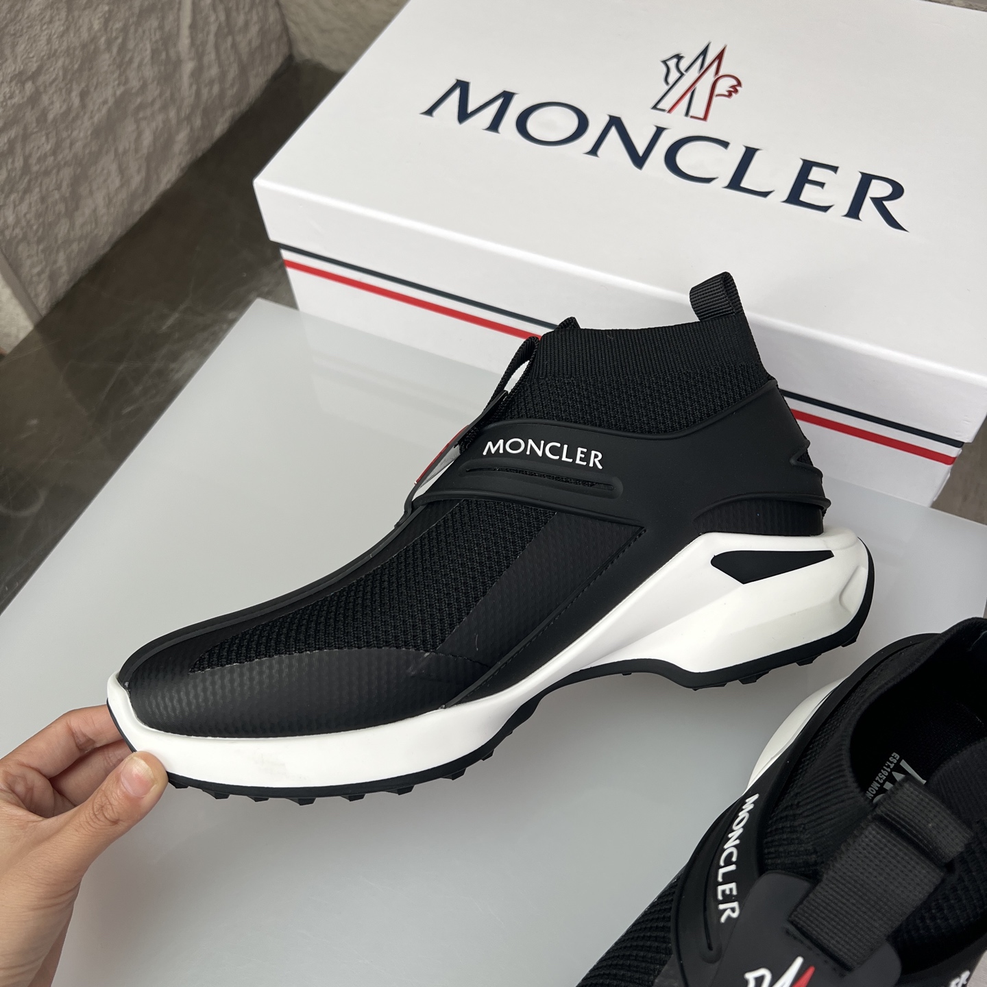 Moncler Men's Black Sneakers Breathable Casual Shoes Size 39-44 6 i1745234305406 9139 0 4