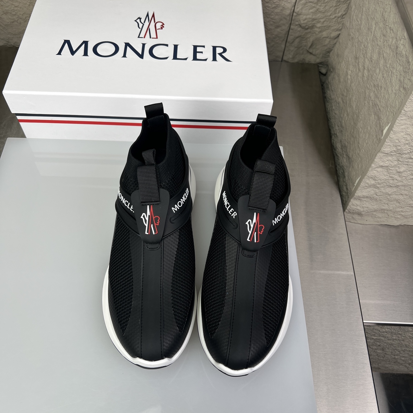 Moncler Men's Black Sneakers Breathable Casual Shoes Size 39-44 4 i1745234307527 22 0 2
