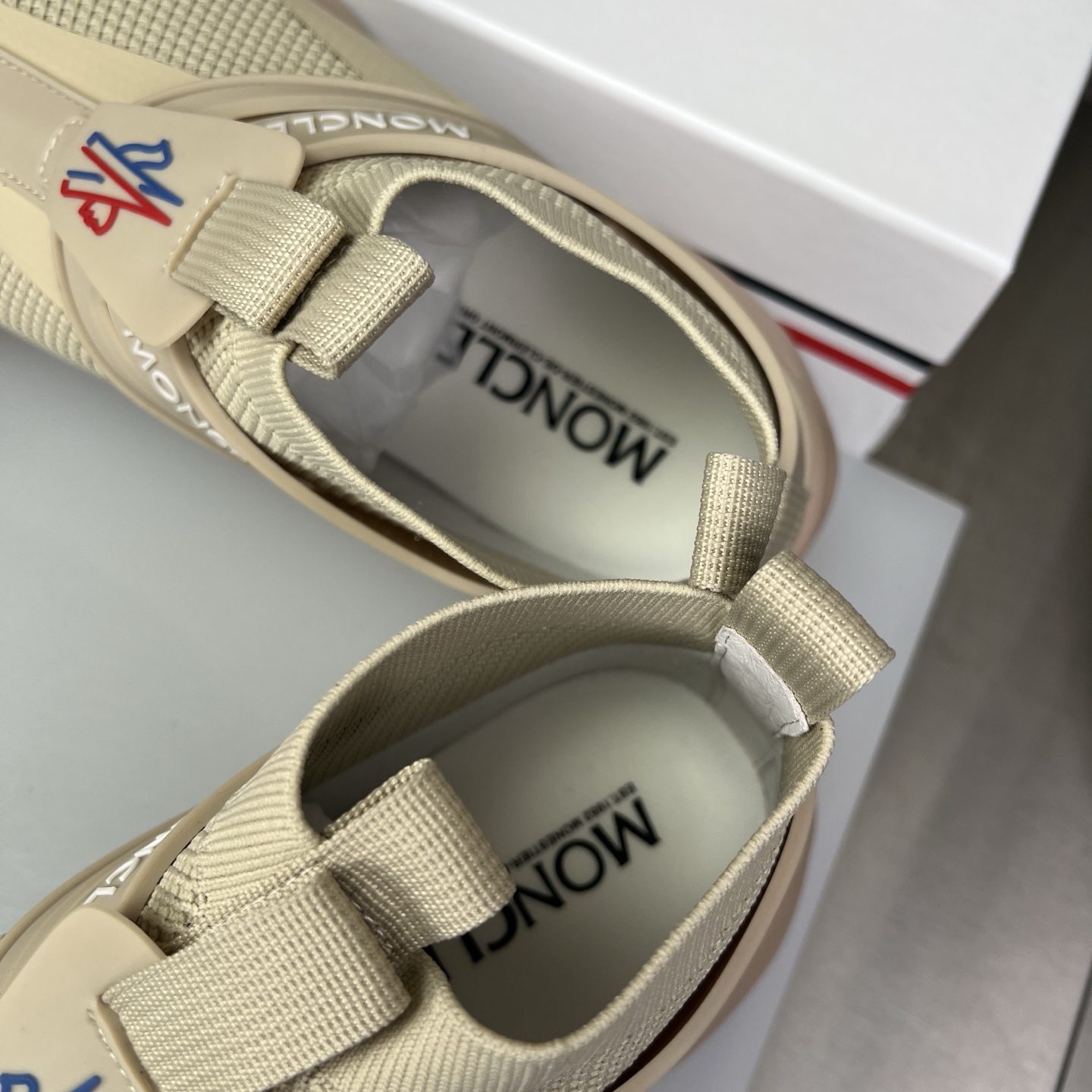 Moncler Men's Sneakers Breathable Lightweight Casual Shoes - Beige 8 i1745234323838 3879 0 6