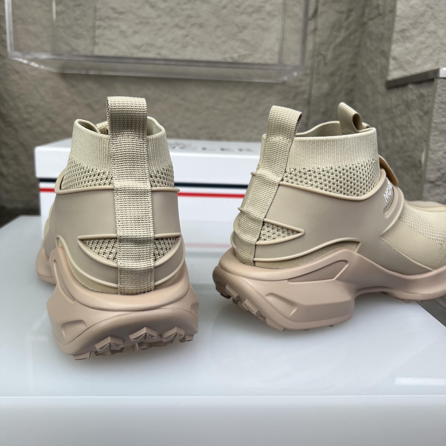 Moncler Men's Sneakers Breathable Lightweight Casual Shoes - Beige 9 i1745234325880 3967 0 7