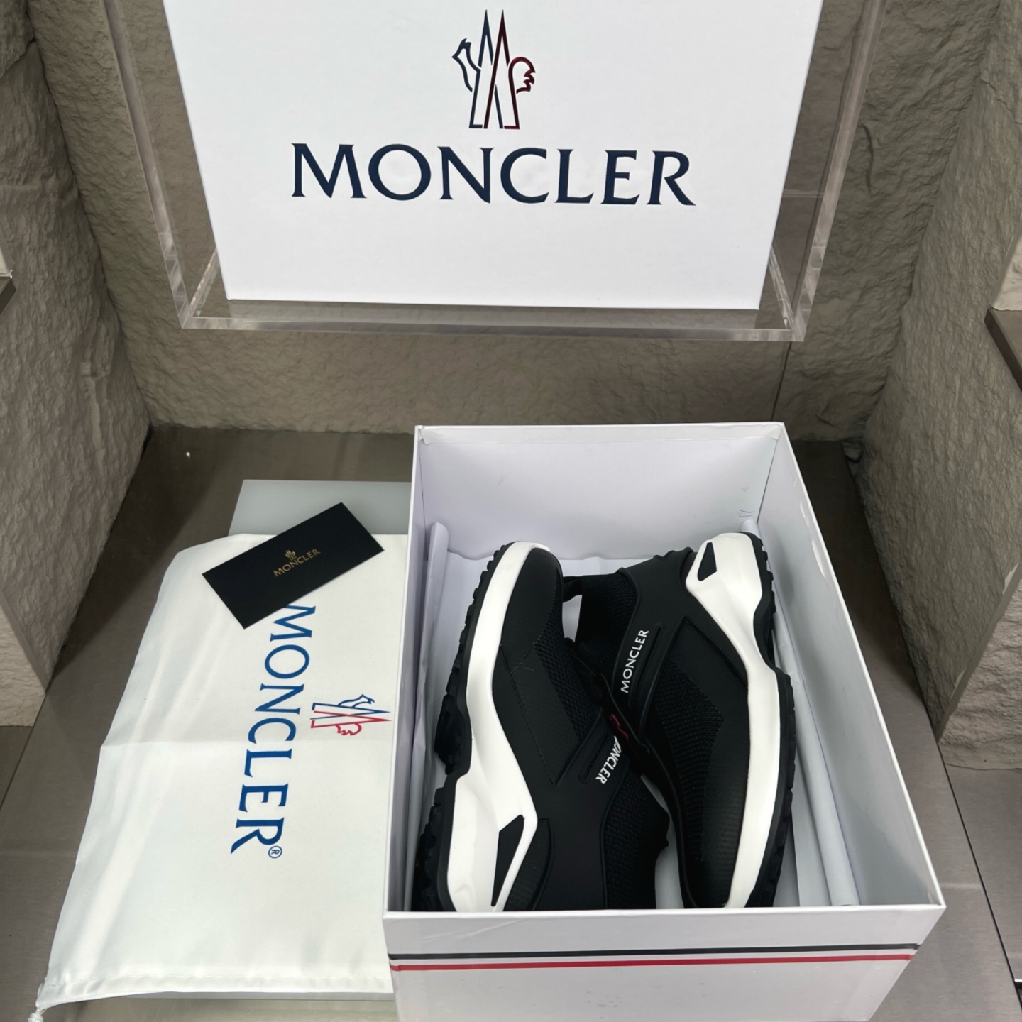 Moncler Men's Black Sneakers Breathable Casual Shoes Size 39-44 3 i1745267891652 6906