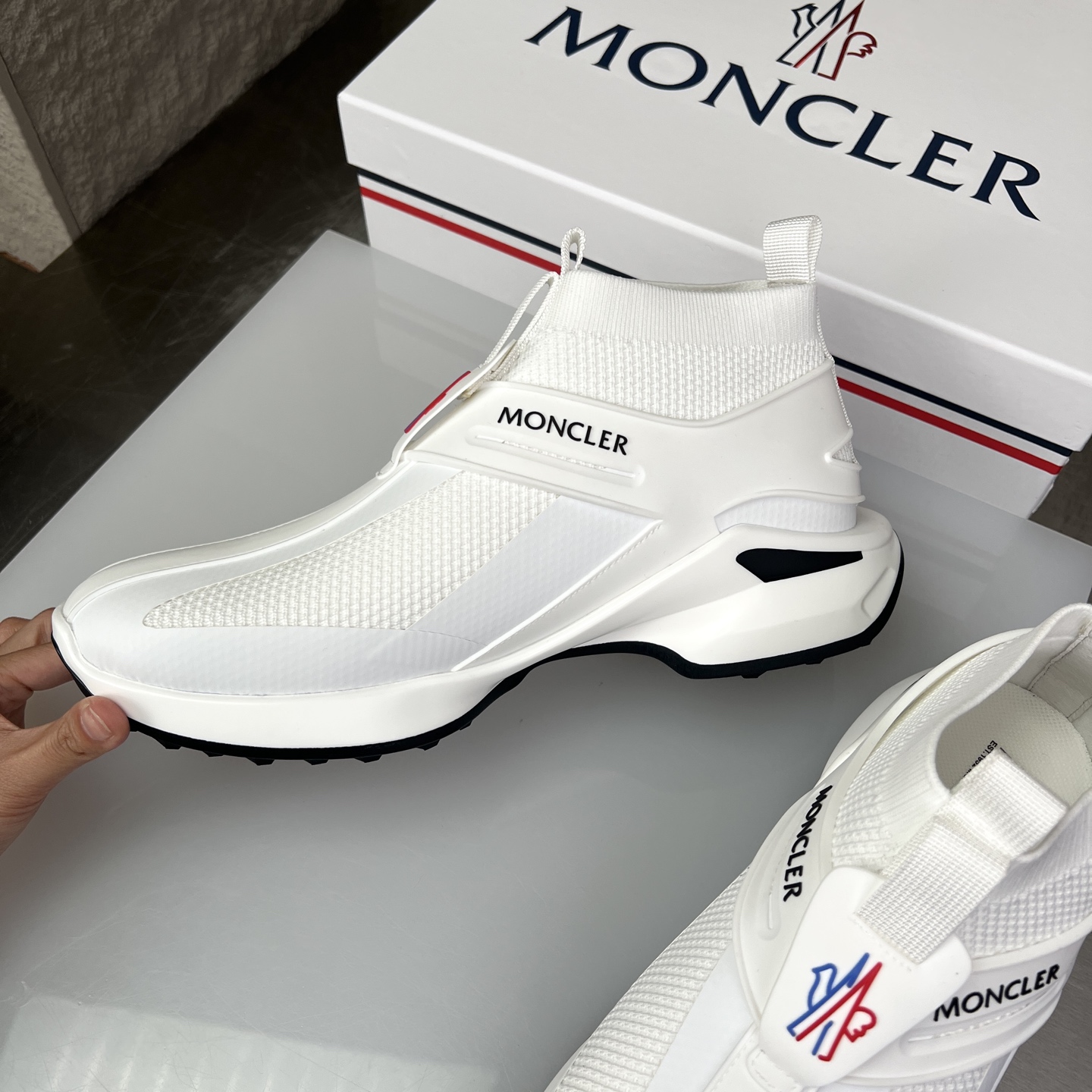Moncler Men's White Sneakers Breathable Casual Shoes Size 39-44 EU 5 i1745267932171 7338 0 9