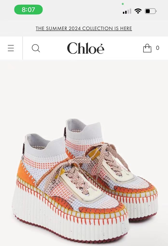 Chloe Nouveau
 Chaussures De Sport Caoutchouc Collection printemps – été Fashion Hauts hauts