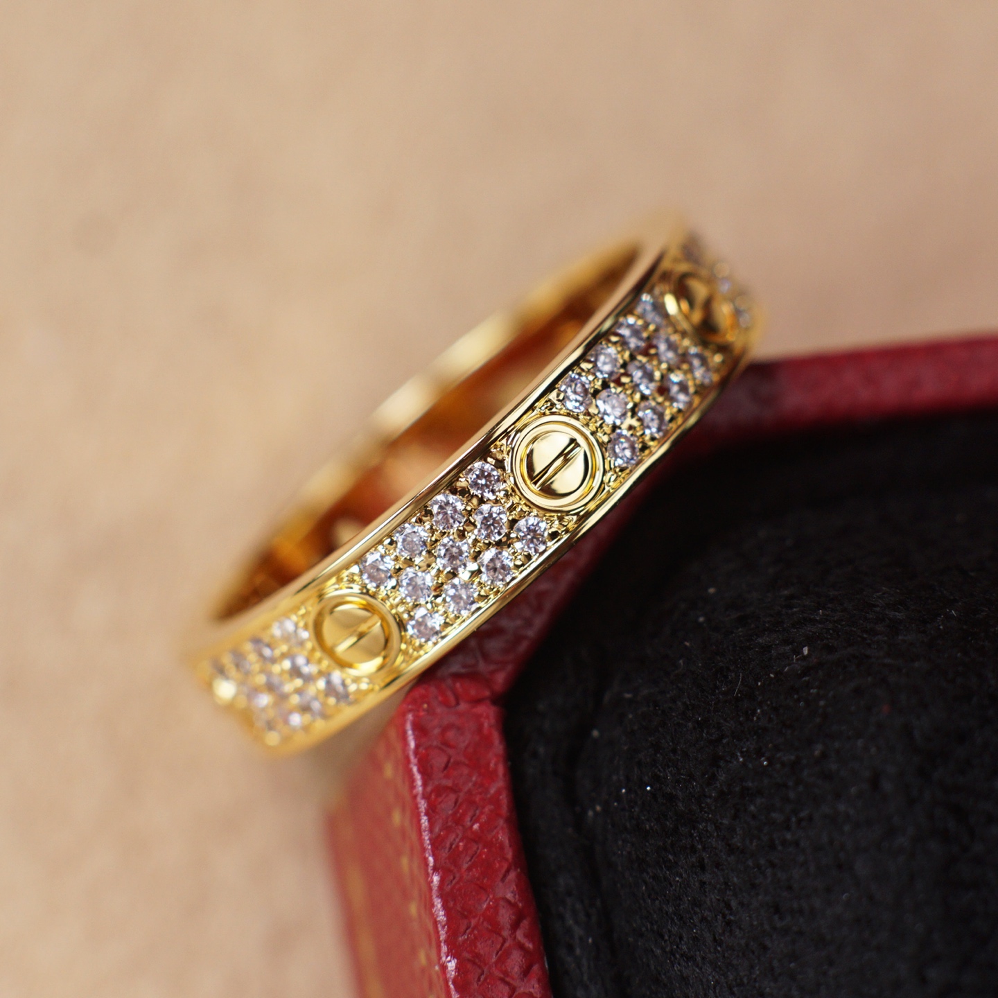 Cartier 卡地亚窄版满天星戒指精工