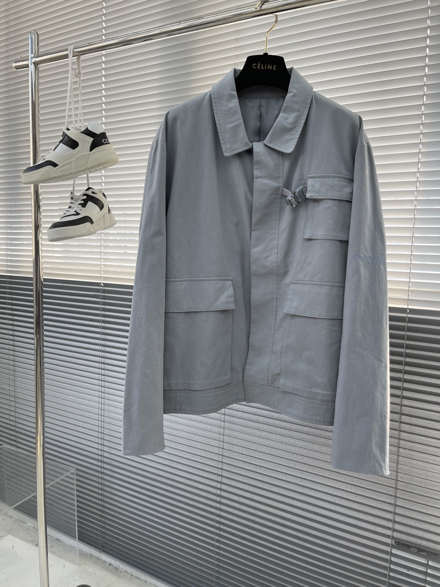Celine Men's Light Blue Multi-Pocket Workwear Jacket 1 i1695289916 432 0