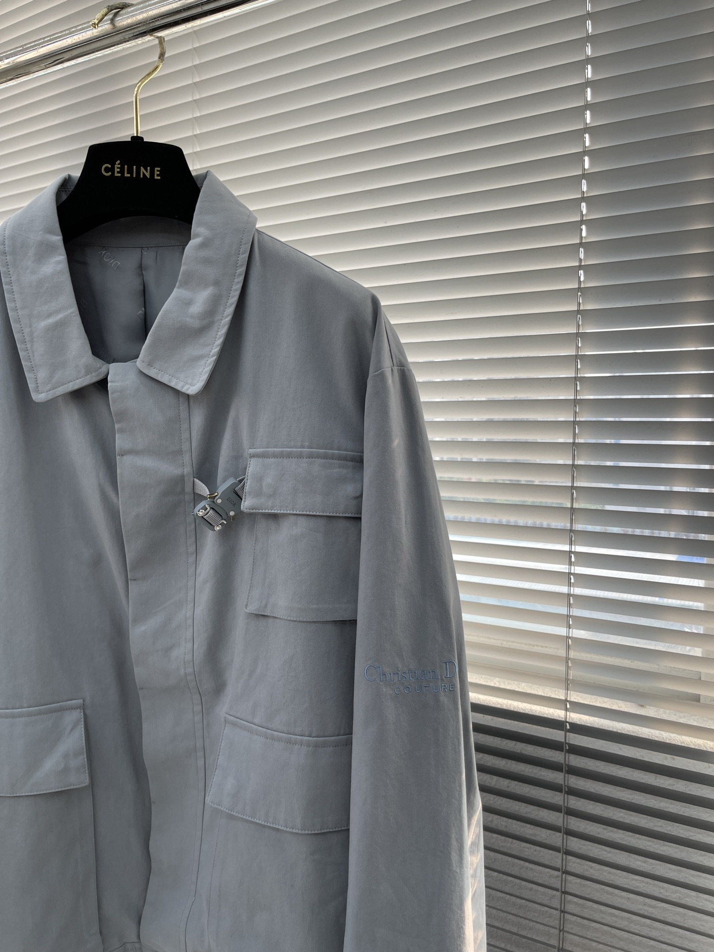 Celine Men's Light Blue Multi-Pocket Workwear Jacket 2 i1695289916 6808 1