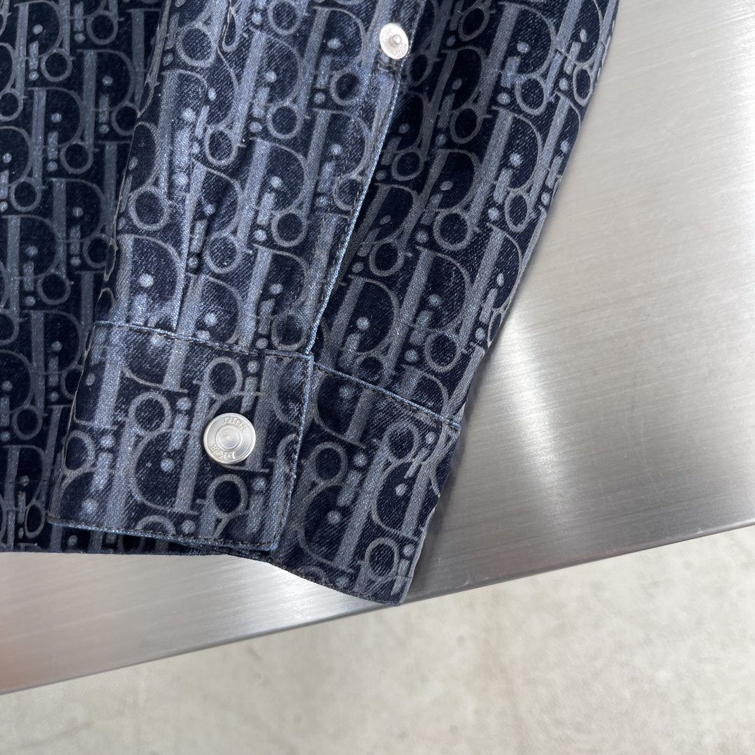 Dior 23' Men's Button-Down Shirt Set - Double-Sided Jacquard Denim 6 i1696581799 2777 2