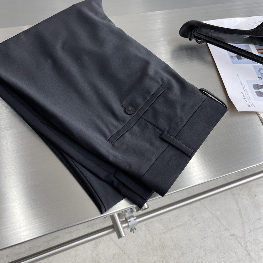 Neil Barrett Wool Blend Slim-Fit Dress Pants | Logo Waistband Detail 1 i1697804936 3847 0