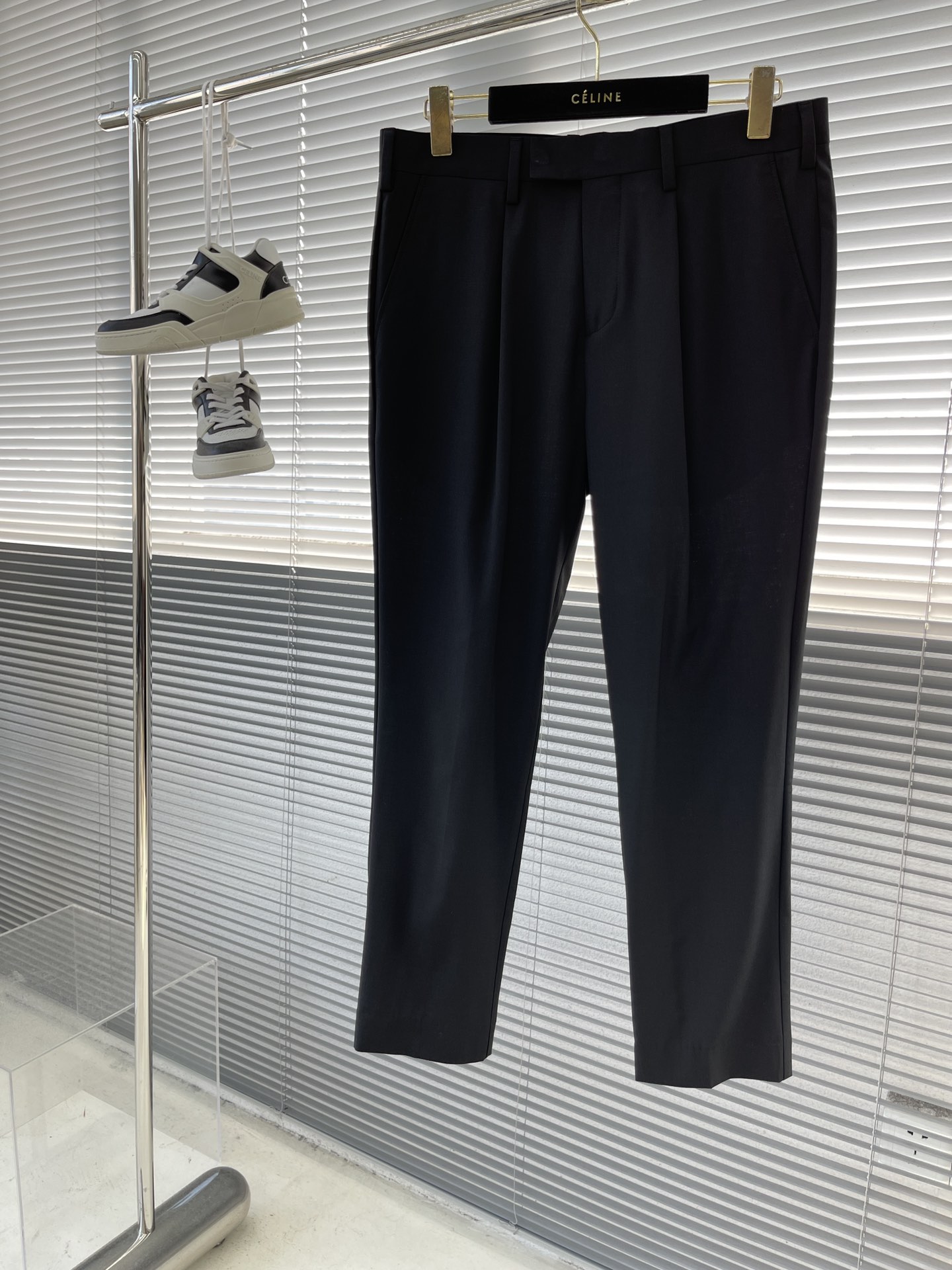 Neil Barrett Wool Blend Slim-Fit Dress Pants | Logo Waistband Detail 2 i1697805689 2043 0