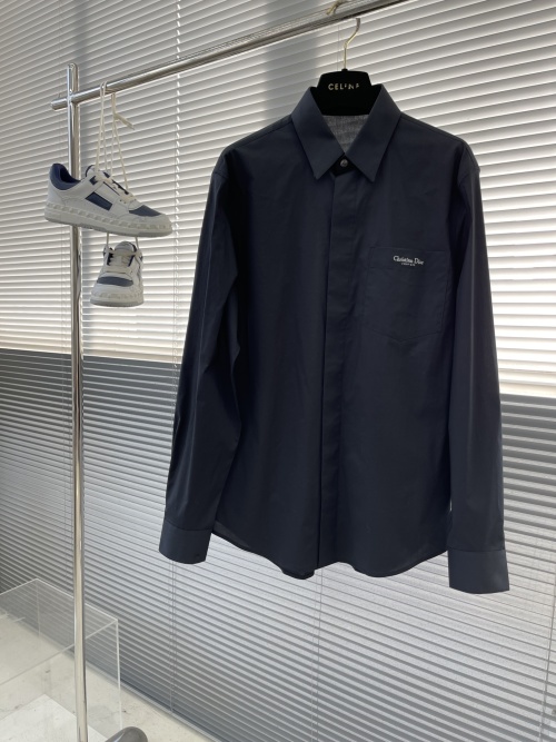 Dior Men's Pocket Embroidered Poplin Shirt - Subtle Details, Comfortable Fit 1 Dior Men's Pocket Embroidered Poplin Shirt - Subtle Details, Comfortable Fit