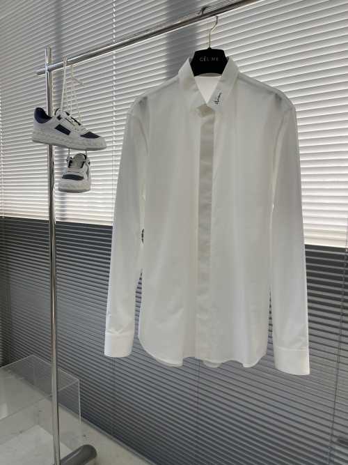 Dior White Poplin Shirt with Signature Collar Embroidery, Comfortable & Stylish 1 Dior White Poplin Shirt with Signature Collar Embroidery, Comfortable & Stylish