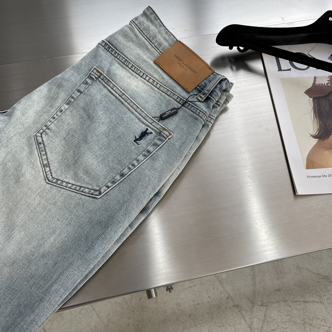 Yves Saint Laurent Clothing Jeans New 2023 Men Cotton Denim