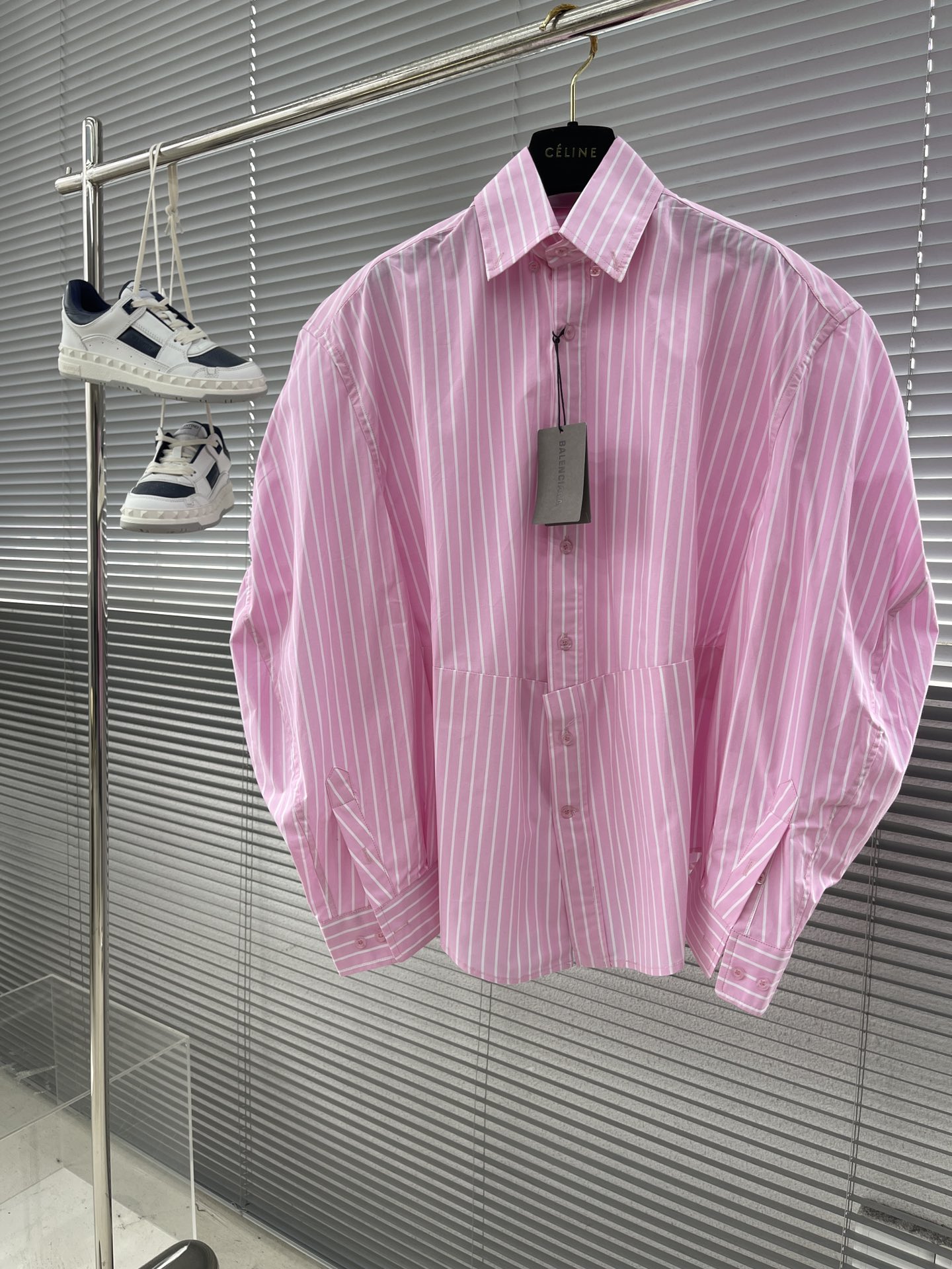 Balenciaga Kleding Overhemden Outlet 1: 1 replica
 Wit Geel Afdrukken Unisex Katoen Breien Lente/Zomercollectie Lange mouw