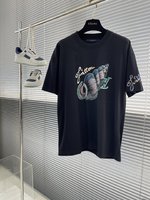 Louis Vuitton Clothing T-Shirt Unisex Cotton Summer Collection Fashion Short Sleeve