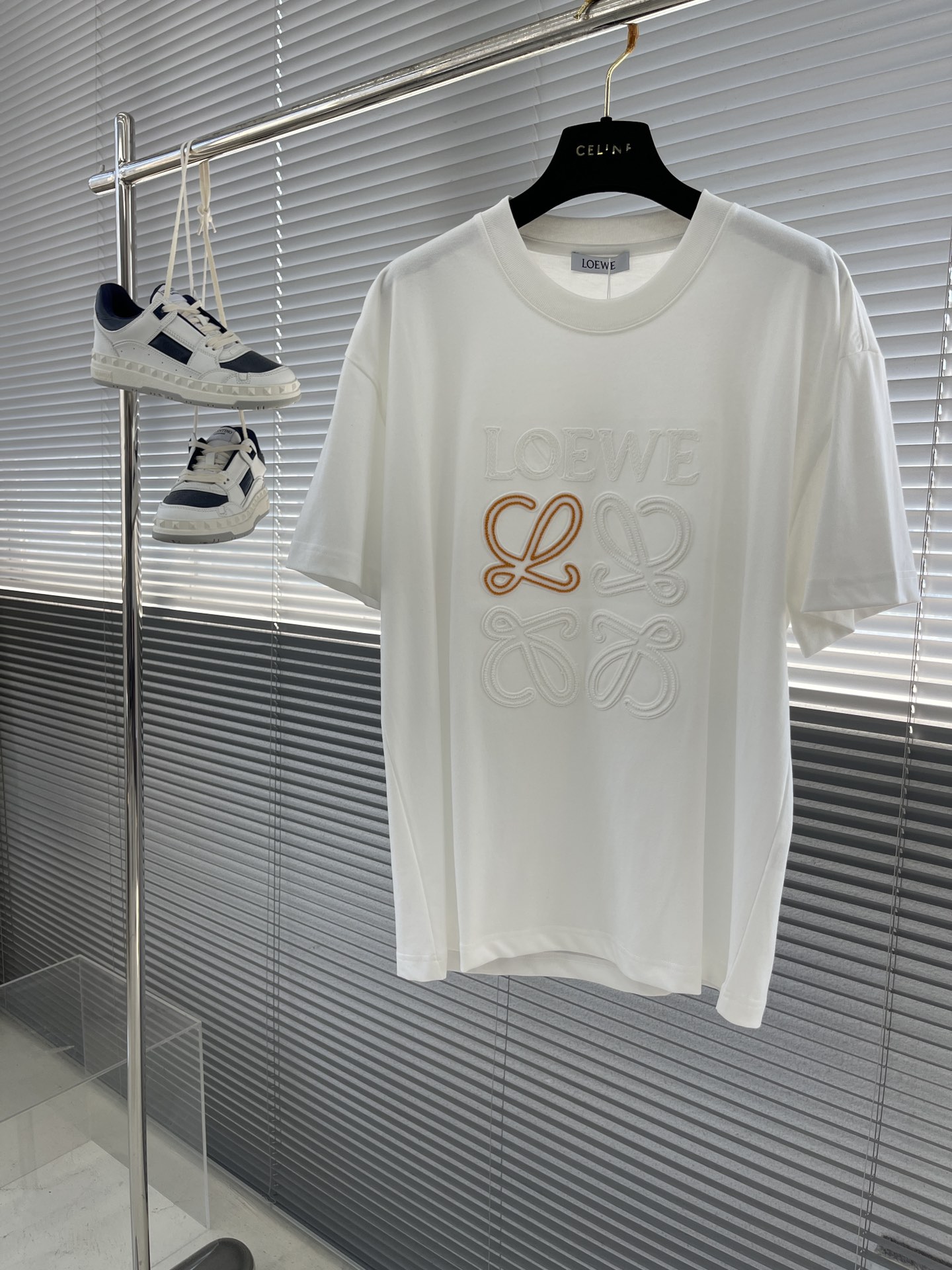 Same as Original
 Loewe Clothing T-Shirt sell Online
 Embroidery Unisex Cotton Summer Collection Fashion Short Sleeve