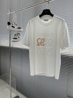 Same as Original
 Loewe Clothing T-Shirt sell Online
 Embroidery Unisex Cotton Summer Collection Fashion Short Sleeve