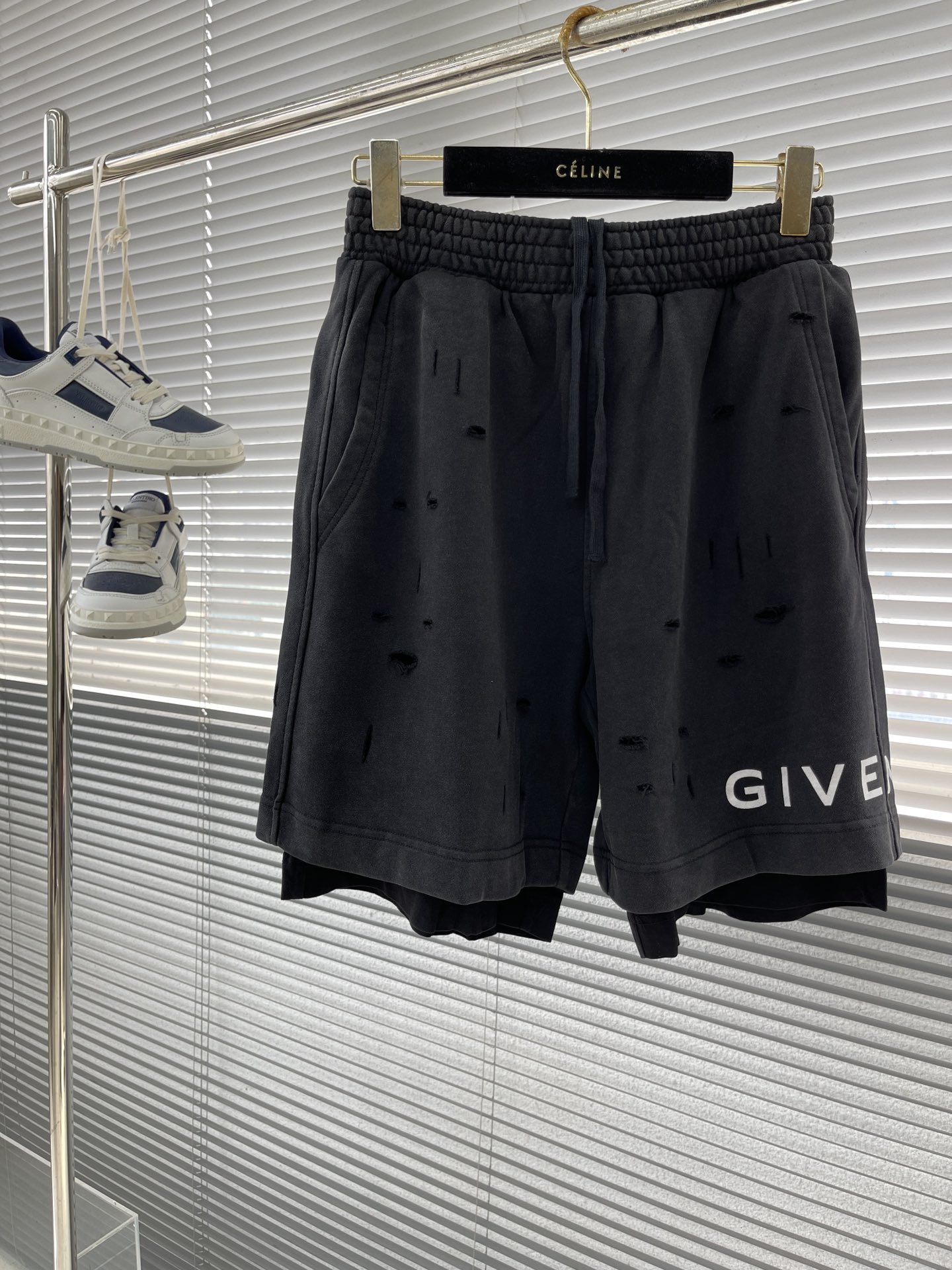 Givenchy Distressed Double Layered Shorts - Retro Aesthetic, Comfortable Fit 7 i1712138589 2200 0
