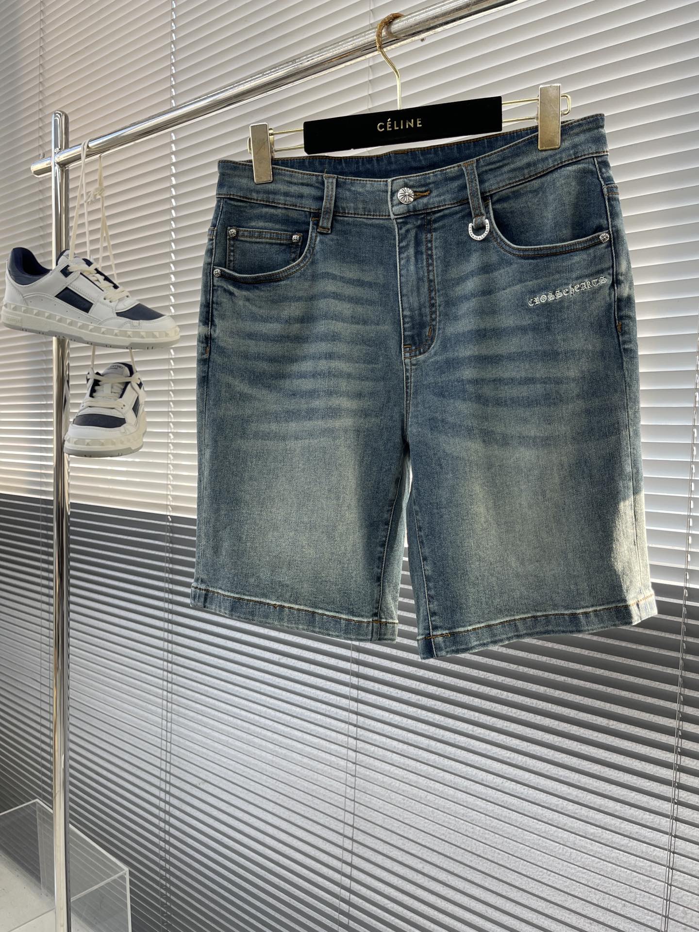Wholesale 2023 Replica
 Chrome Hearts Clothing Jeans Shorts Black Vintage