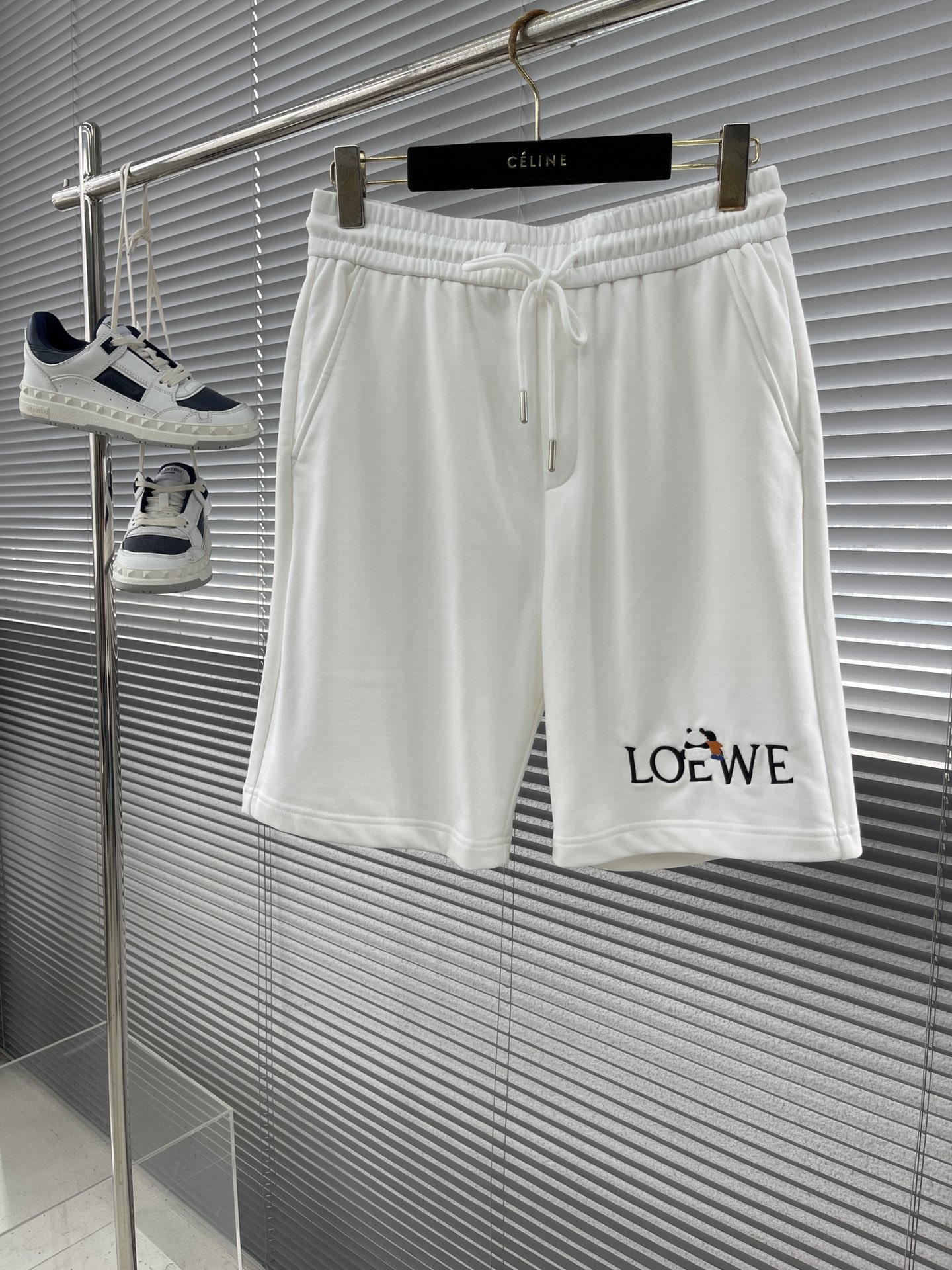 Loewe ملابس السراويل القصيرة قطن سلسلة الصيف موضة عارضة