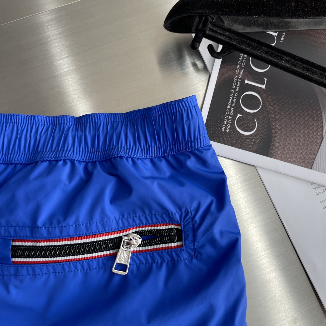 Moncler Men's Blue Swim Trunks Elastic Drawstring Waistband, Casual Style 8 i1717323077 2356 1