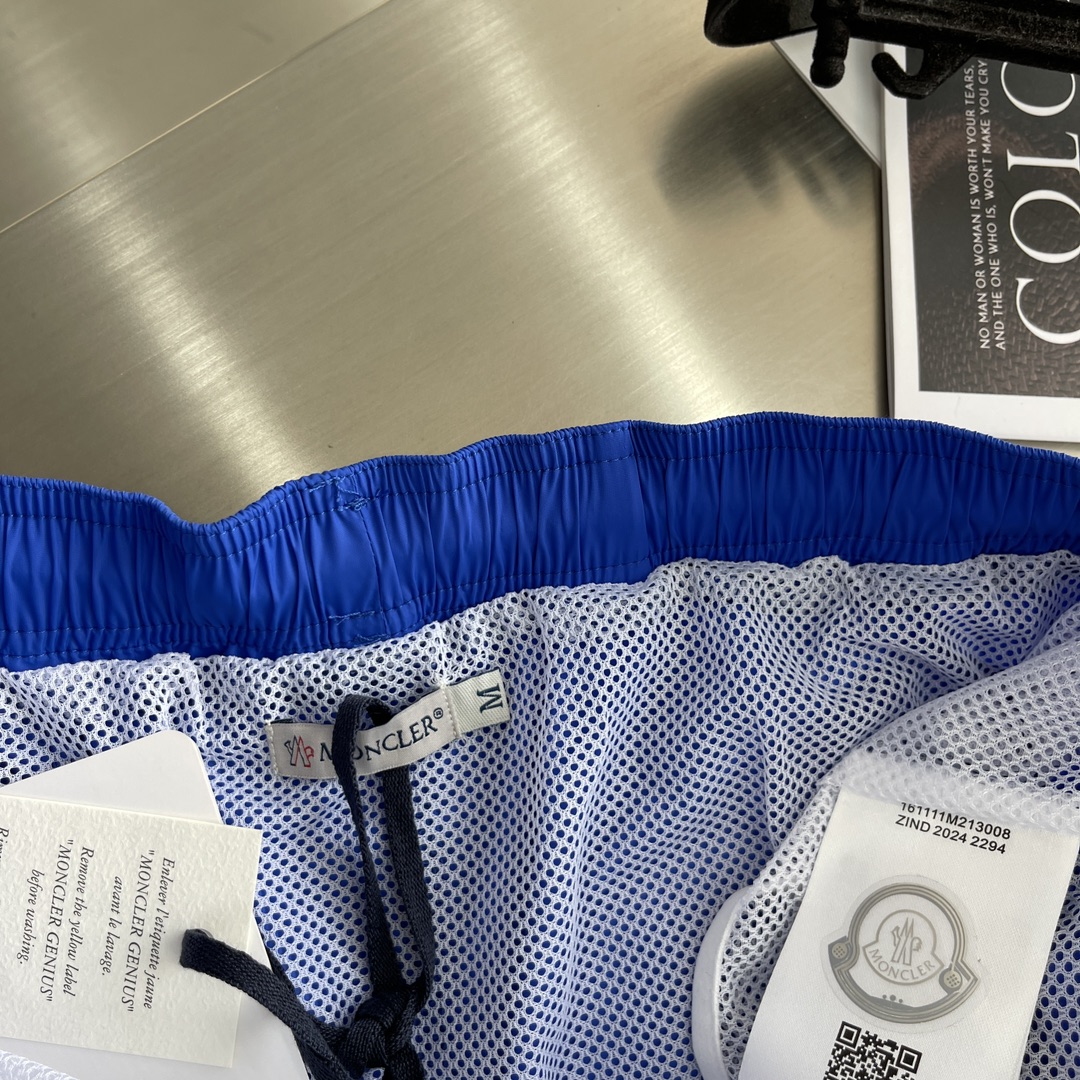 Moncler Men's Blue Swim Trunks Elastic Drawstring Waistband, Casual Style 7 i1717323077 2617 0