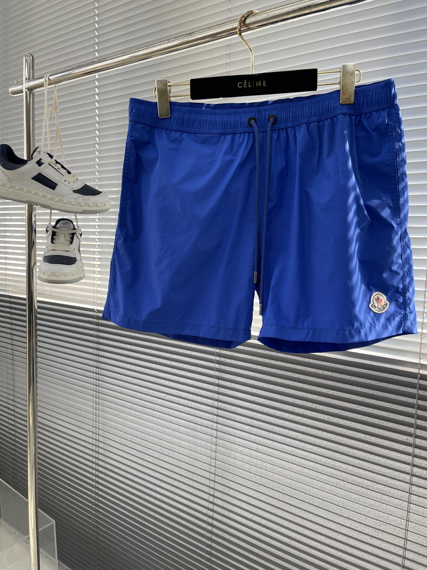 Moncler Men's Blue Swim Trunks Elastic Drawstring Waistband, Casual Style 1 i1717323317 4849 2