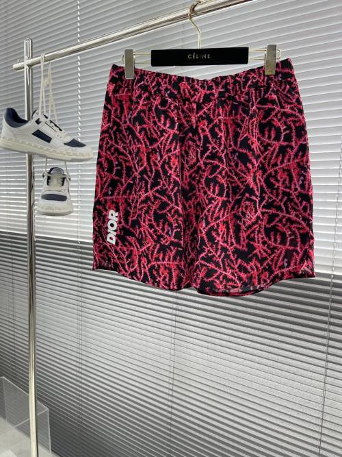 Dior Spring-Summer Coral Print Twill Shorts 1 Dior Spring-Summer Coral Print Twill Shorts