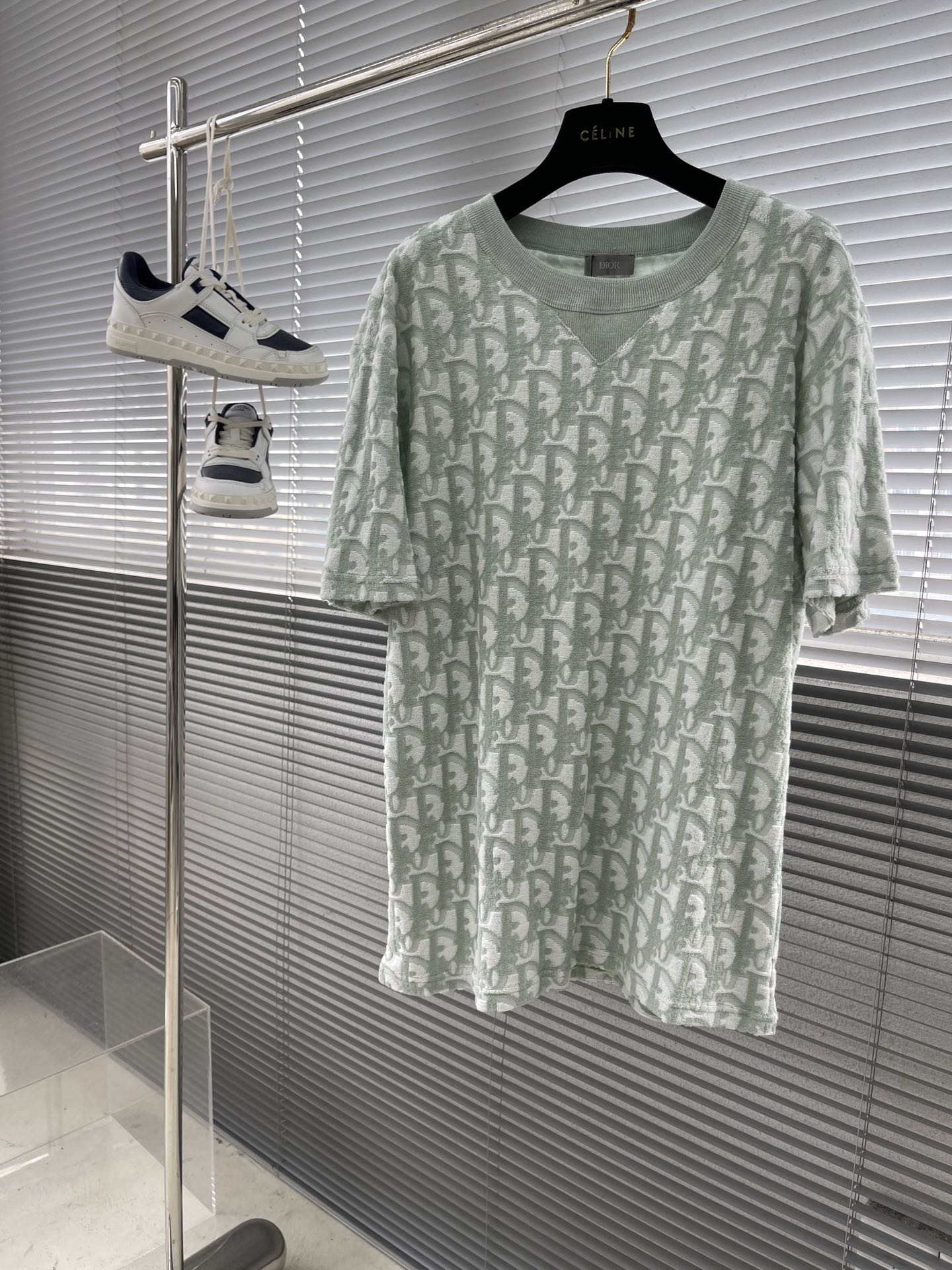 Dior Oblique All-Over Jacquard T-Shirt Cotton Blend Terry Knit - Unisex 1 i1719739188 5140 2