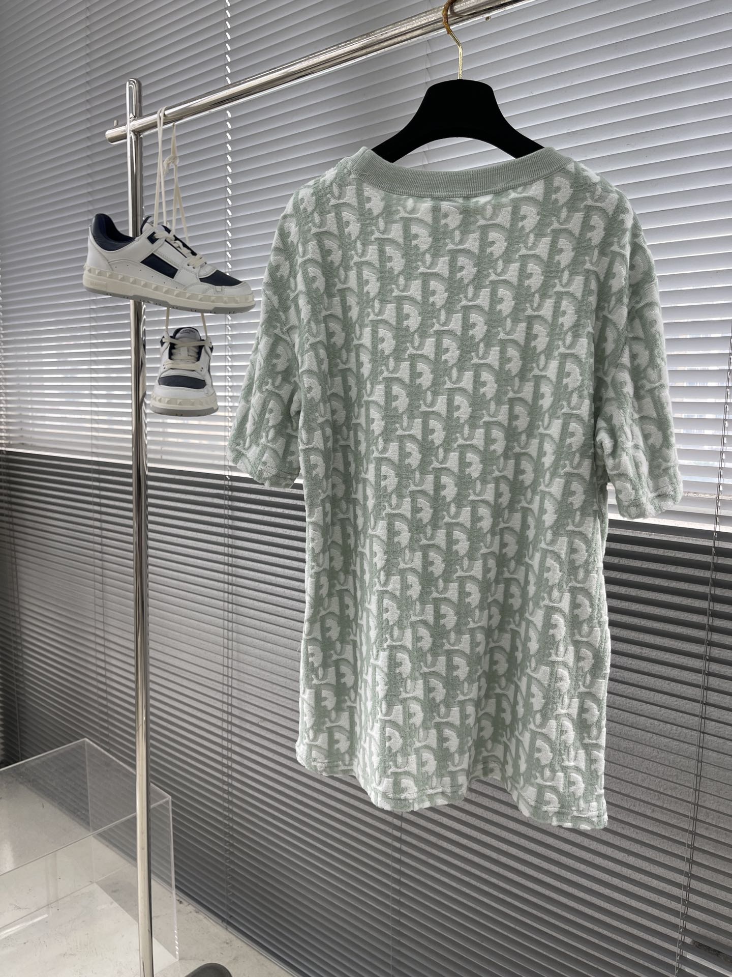 Dior Oblique All-Over Jacquard T-Shirt Cotton Blend Terry Knit - Unisex 2 i1719739188 7844 1