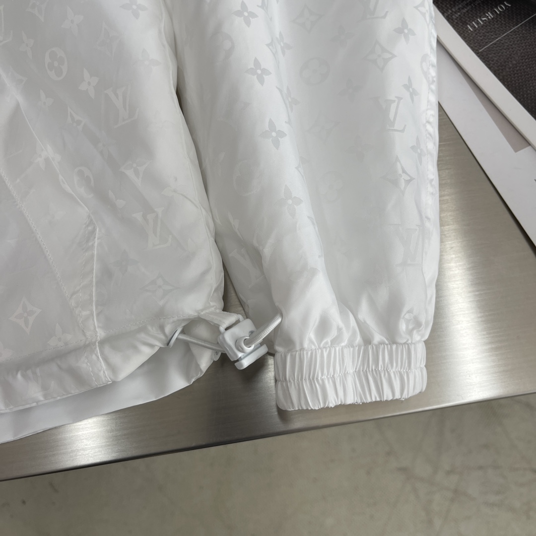 Louis Vuitton White Nylon Windbreaker Jacket with Logo Details - Unisex 6 i1721900014 9104 2