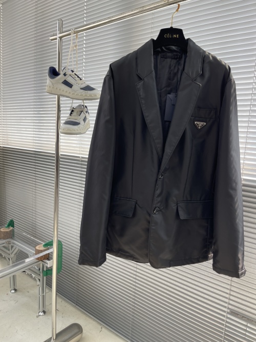Prada Sustainable Re-Nylon Blazer - Minimalist Style, Comfortable Fit 1 Prada Sustainable Re-Nylon Blazer - Minimalist Style, Comfortable Fit