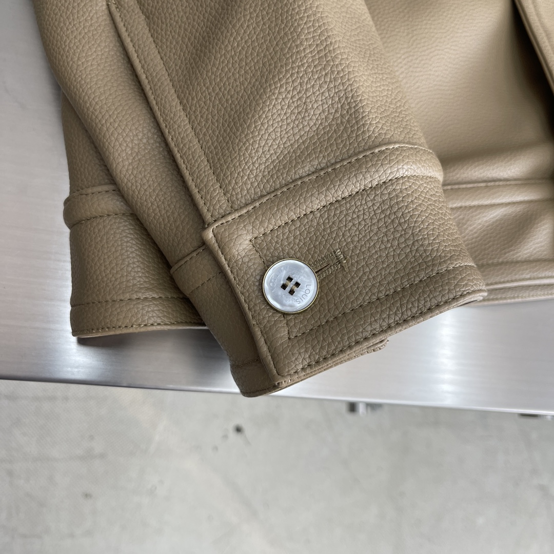 Louis Vuitton 24SS Waist-fitting Jacket with Exquisite Grain Leather 7 i1724922547 7386 2