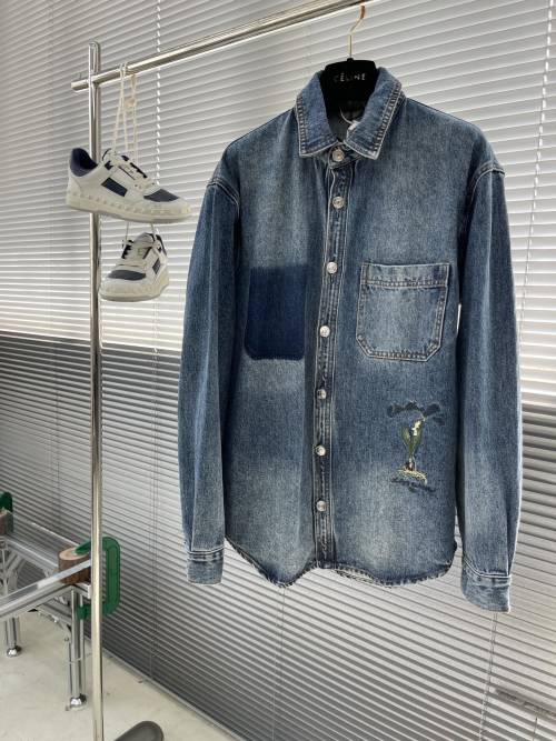 Dior Denim Embroidered Jacket with Lily of the Valley Detail 1 Dior Denim Embroidered Jacket with Lily of the Valley Detail