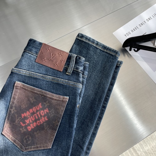 Louis Vuitton Spring/Summer Raw Denim Jeans with Signature Pocket Detail 1 Louis Vuitton Spring/Summer Raw Denim Jeans with Signature Pocket Detail
