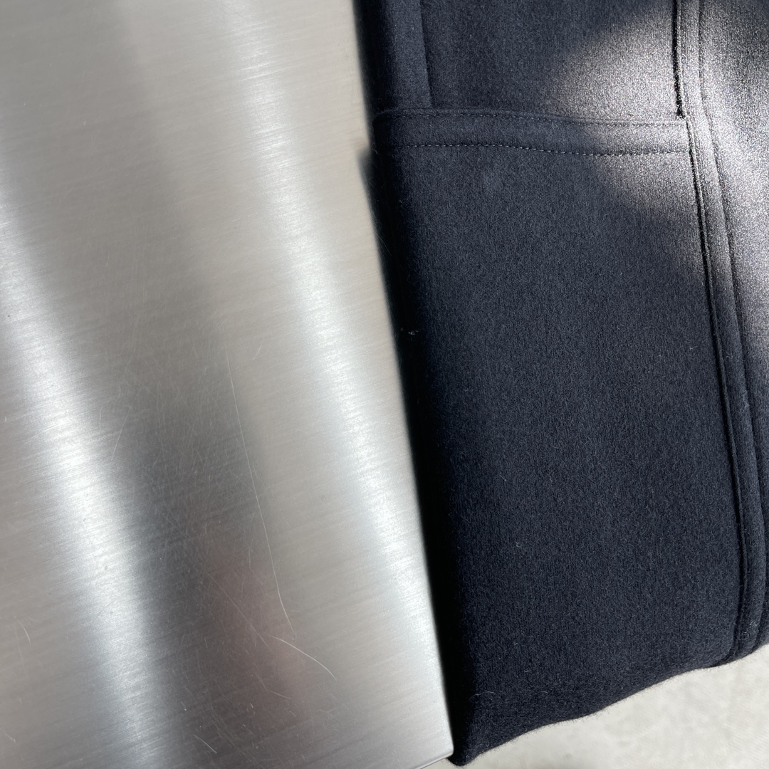Men's Black Wool Blend Cargo Pants with Multi-Pocket Design - Straight Leg Fit 6 i1734338666 3284 3