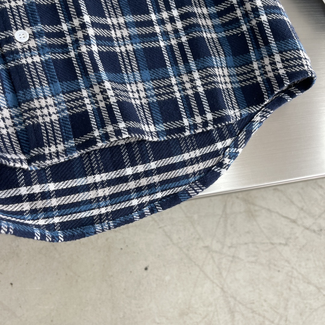 -Celin 凯旋门短茄克衫定制1:1 纯棉色织磨毛格料 纹理清晰 色彩鲜艳 触感细腻 以经典蓝白为主基