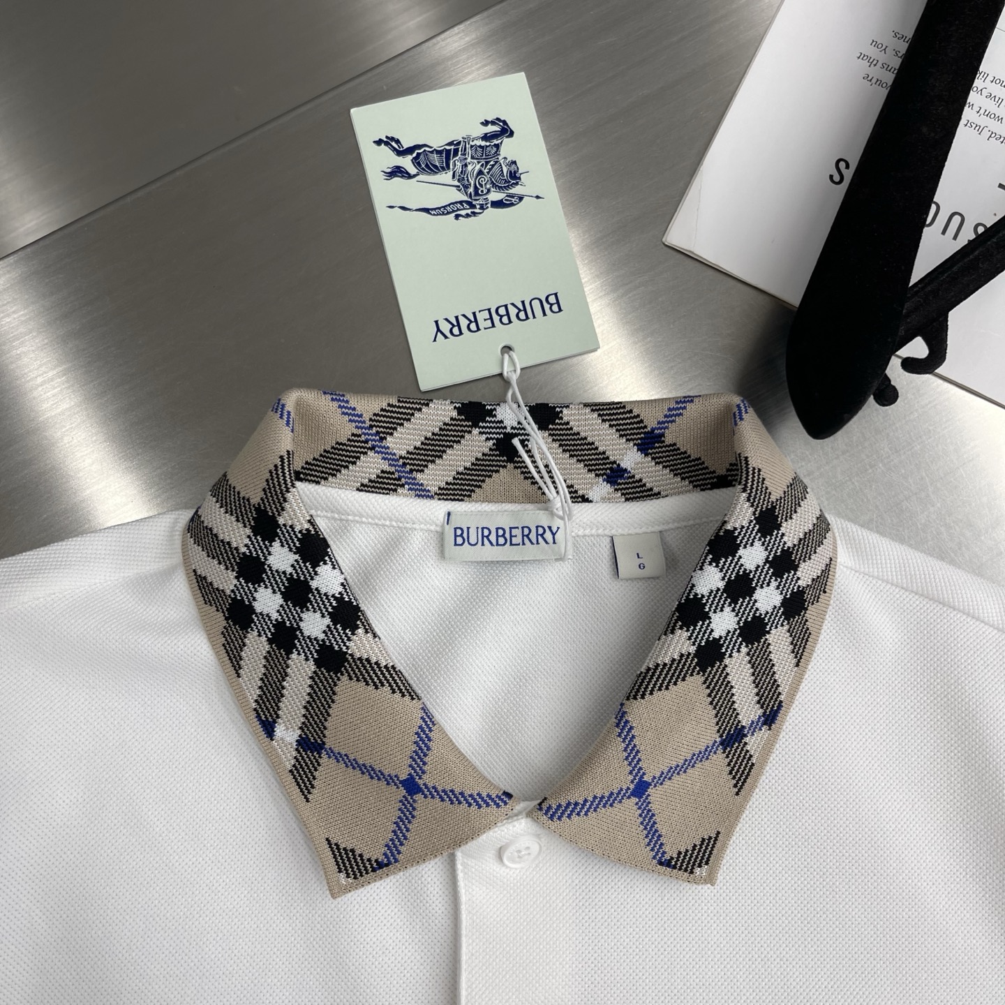 Burberry Classic Check Polo Shirt | Short Sleeve, Breathable Piqué Cotton 3 i1745502653793 4955 0 0