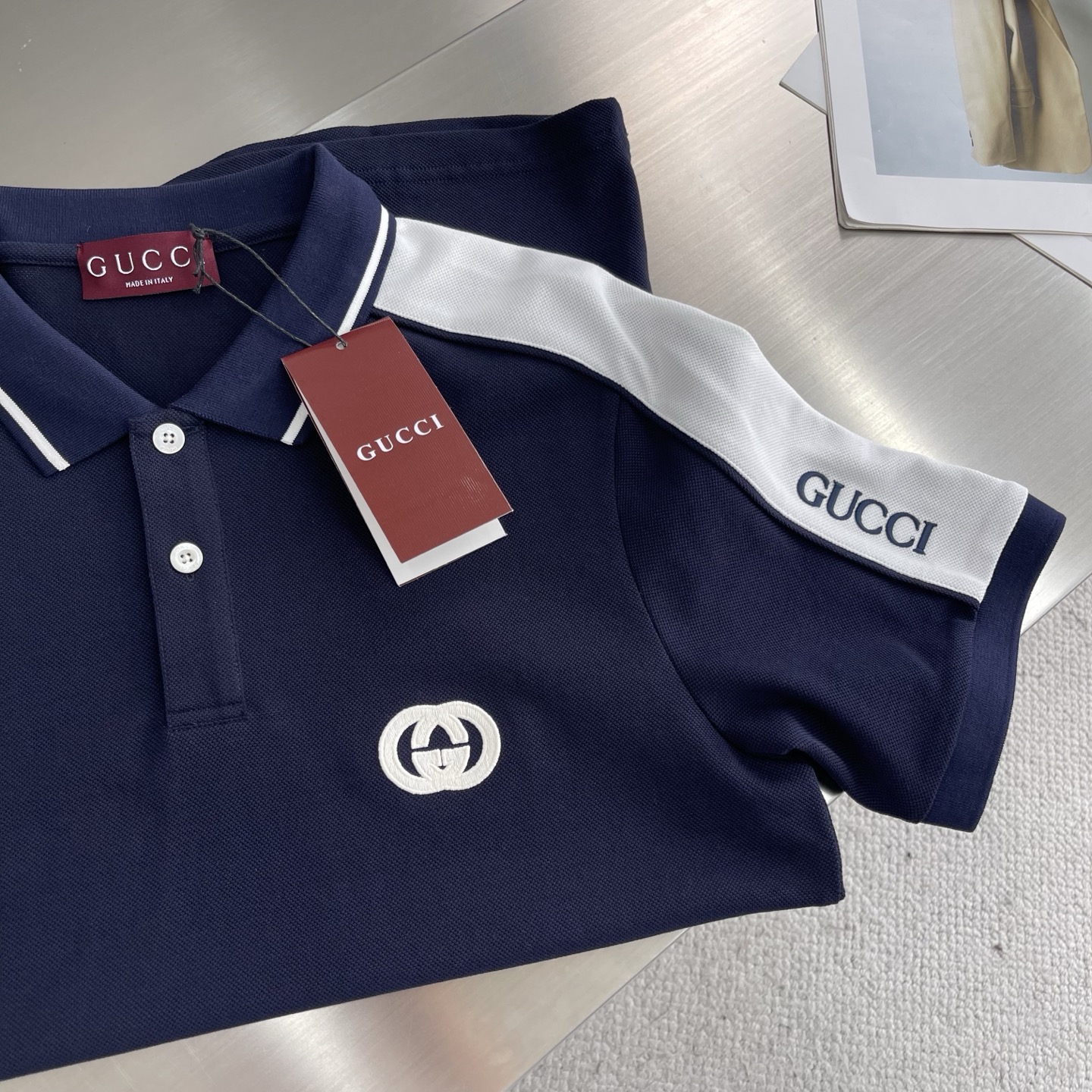 Gucci Men's Polo Shirt Short Sleeve T-Shirt Business Casual Style 7 i1745503044138 2459 0 4
