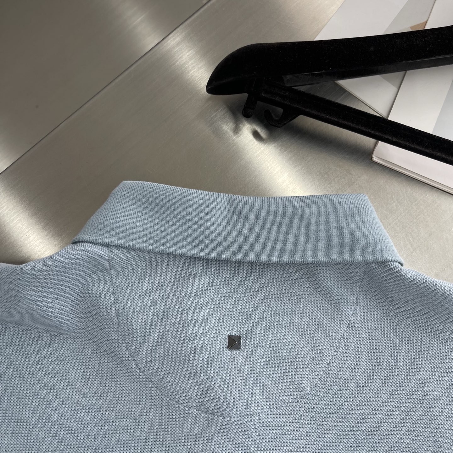 Valentino VLTN Logo Polo Shirt Light Blue Cotton Blend, Modern Fit 7 i1745503315466 9032 0 4