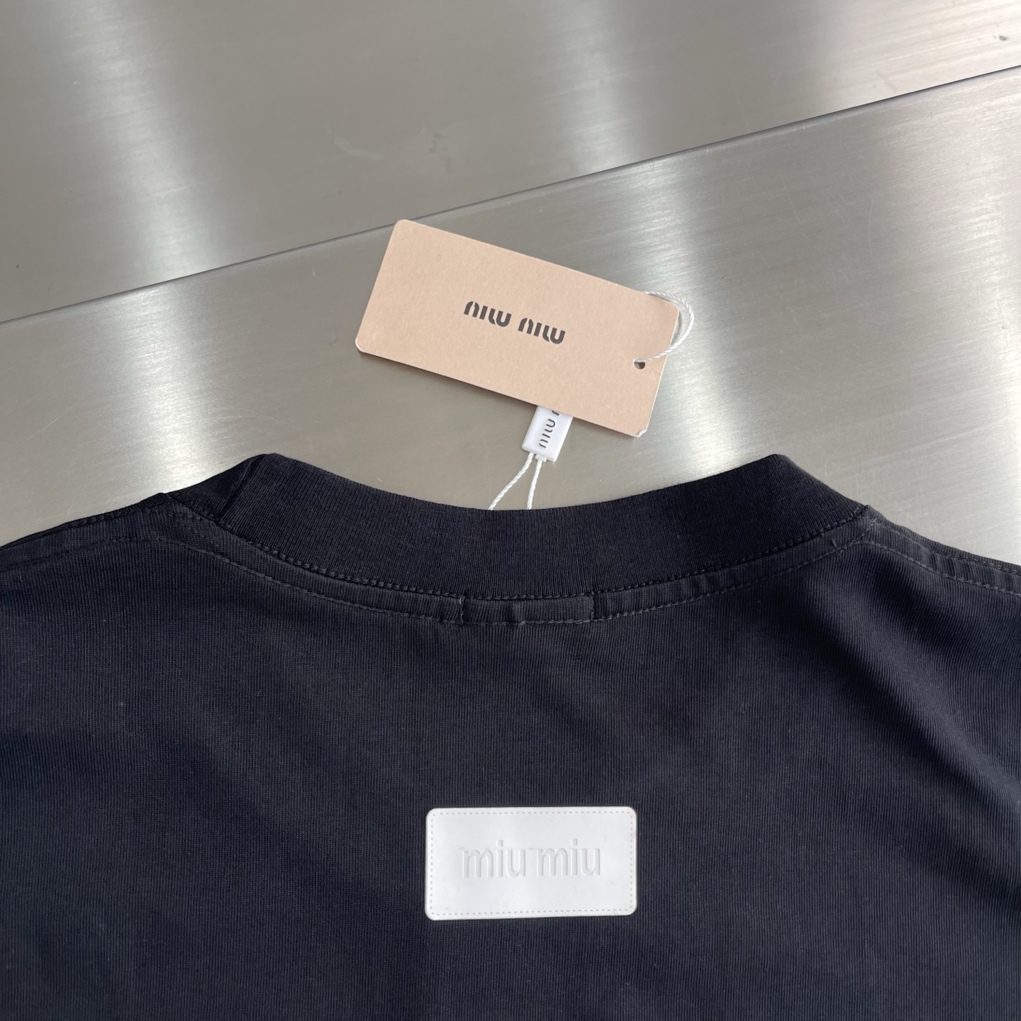 Miu Miu Oversized Logo Tee - Comfortable Cotton, Unisex Fit 7 i1745677600371 9789 0 4