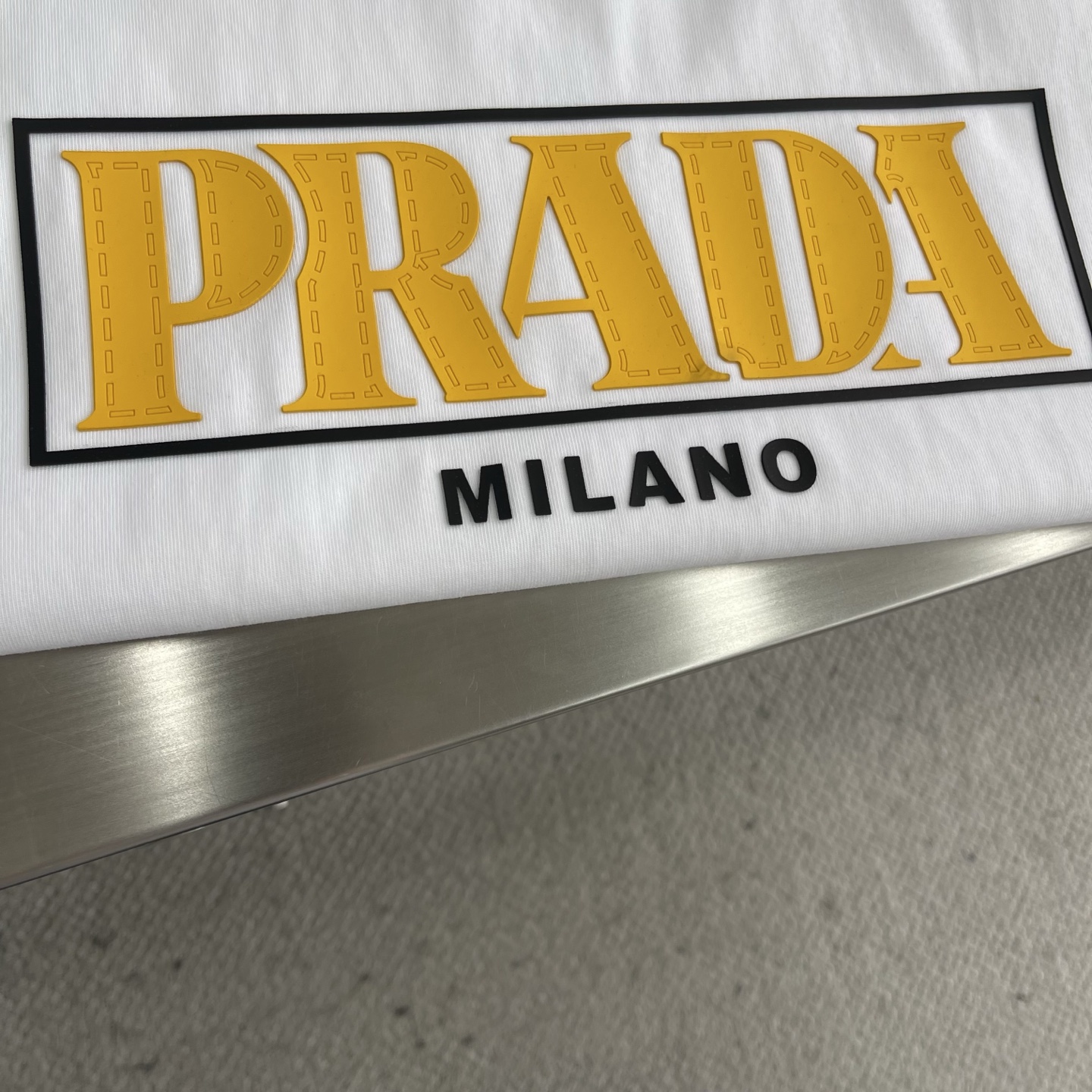 Prada Milano Logo T-Shirt Crew Neck Short Sleeve Cotton Tee Unisex 4 i1745678092550 9310 0 1