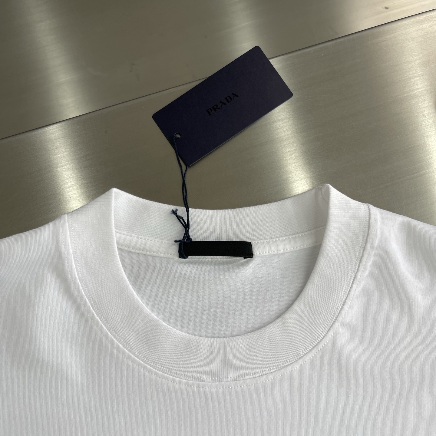 Prada Milano Logo Print Cotton T-Shirt - Unisex, Relaxed Fit 3 i1745678170326 2016 0 0