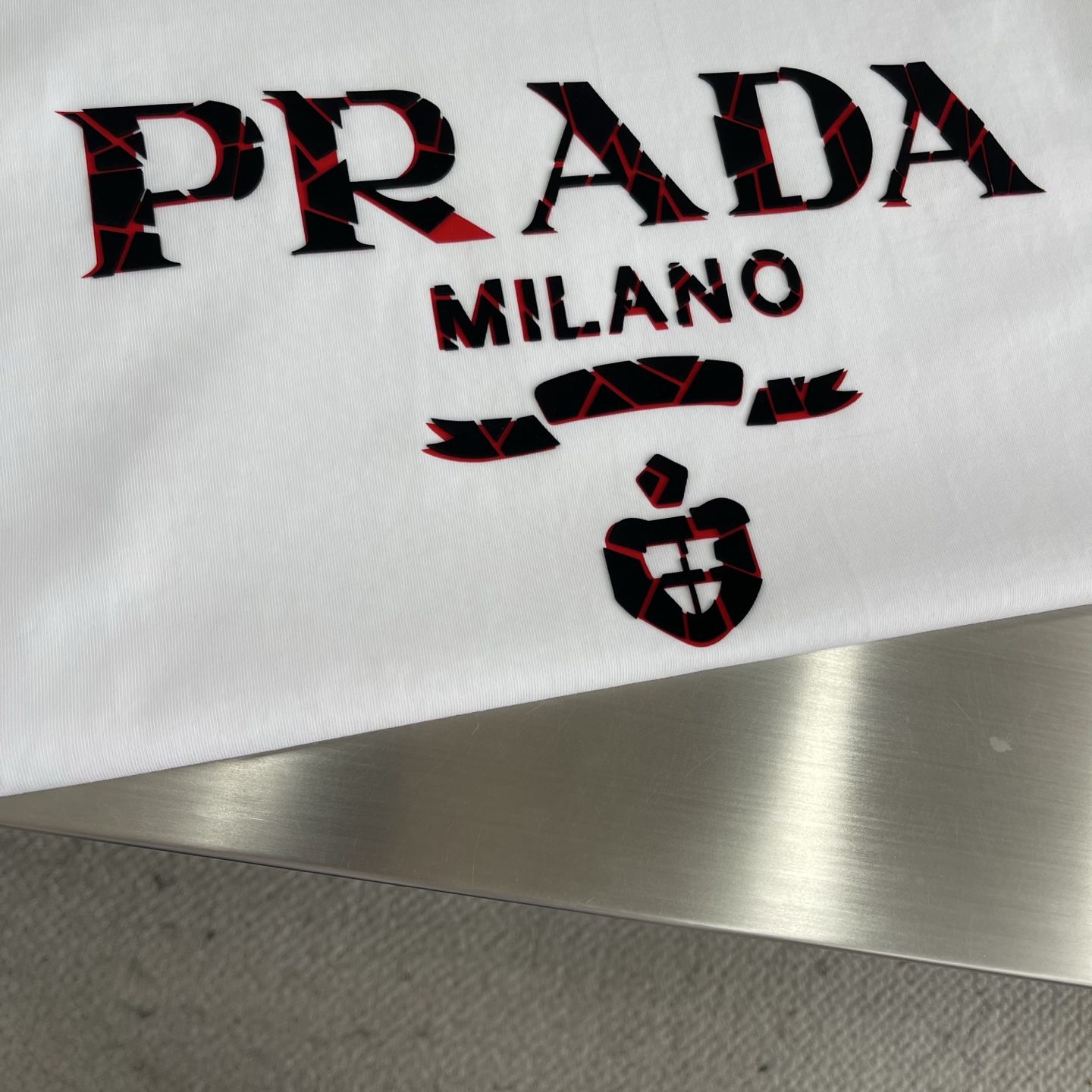 Prada Milano Logo Print Cotton T-Shirt - Unisex, Relaxed Fit 4 i1745678170348 282 0 1