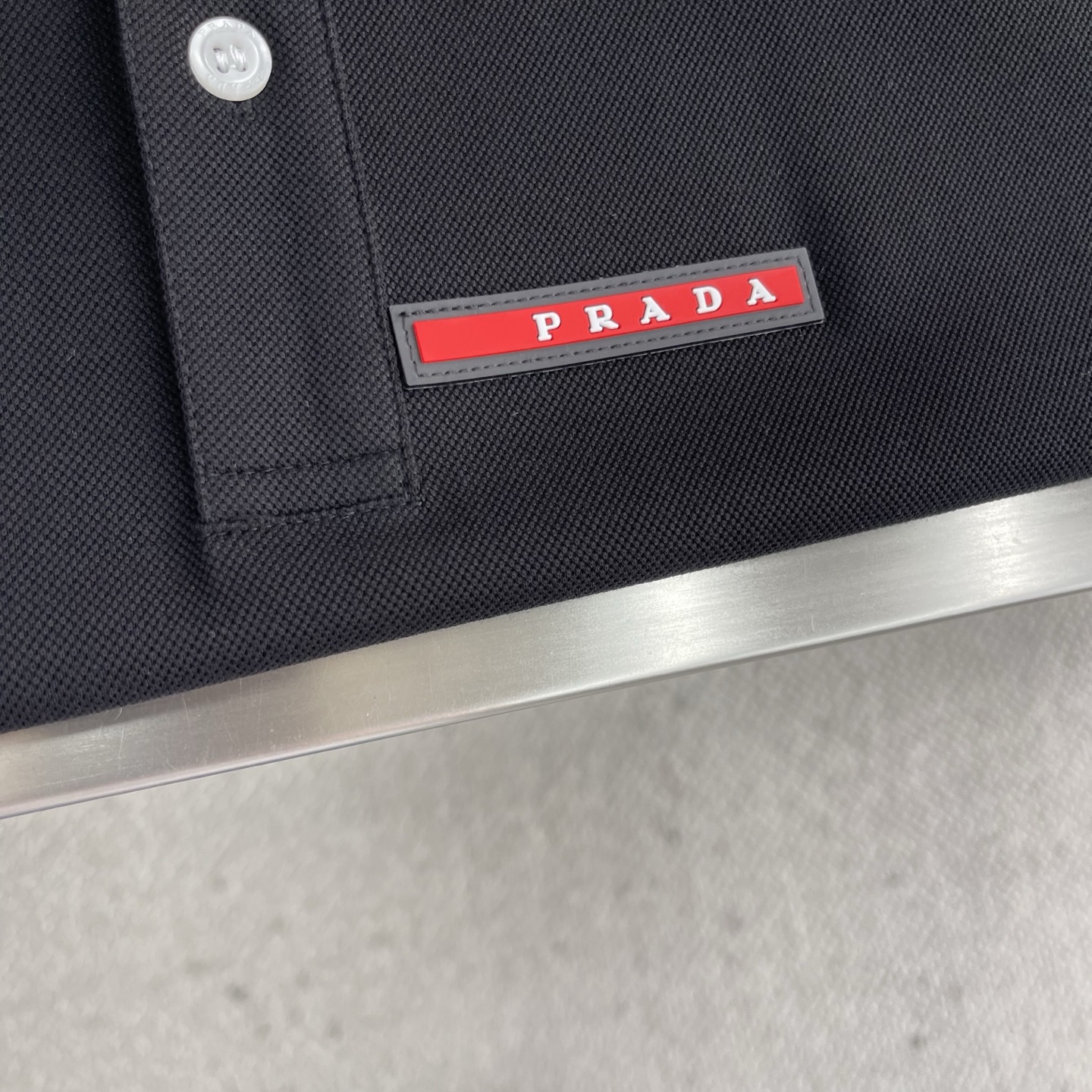 Prada Men's Polo Shirt - Short Sleeve Pique Cotton with Color Block Trim 5 i1745678987178 4775 0 2
