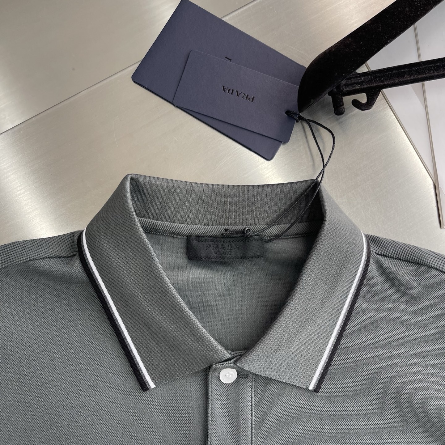 Prada Men's Polo Shirt Slim Fit Pique Cotton Short Sleeve Classic Style 3 i1745679087027 3791 0 0