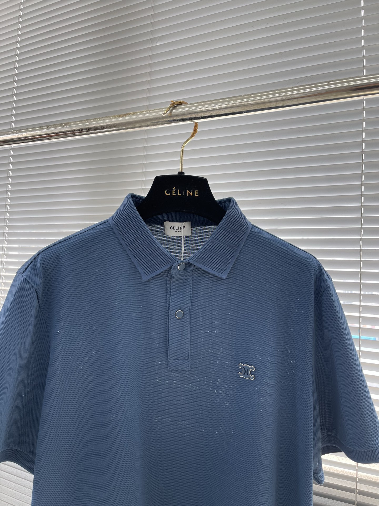 CELINE Men's Classic Fit Polo Shirt - Short Sleeve Cotton Blend Top 2 i1745818913913 357 0 6