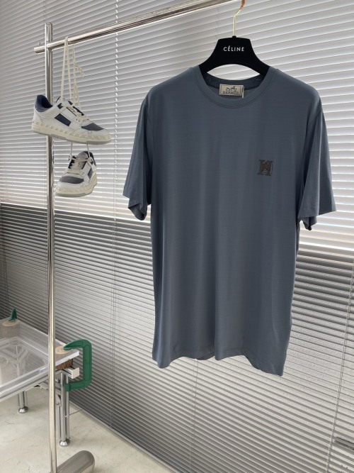 Hermes Classic Crew Neck Short Sleeve T-Shirt - Viscose Blend 1 Hermes Classic Crew Neck Short Sleeve T-Shirt - Viscose Blend